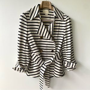 Kate Spade Nautical Striped Jacket, new Chapter Belted Short Trench Coat Bow